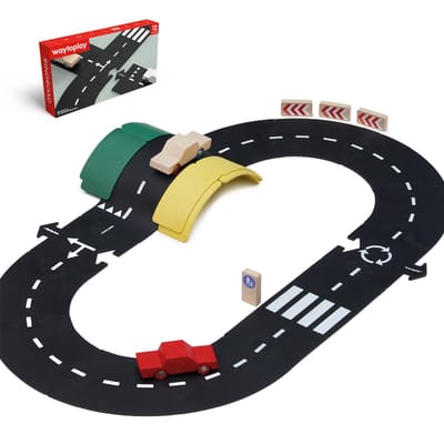Waytoplay Ringroad, de flexibele autobaan (12 delen) - binnen en buiten spelen - onverwoestbaar - combineer met je andere speelgoed