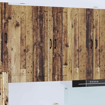 vidaXL - Wandkast - LUCCA - Oud - hout - 60 - x - 31 - x - 100 - cm - Bewerkt - hout
