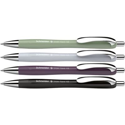 Schneider Schreibgeräte Slider Rave XB Trend 25, Box 4 Stück sortiert 132684 Balpen Kleur inkt: Blauw 4 stuk(s)