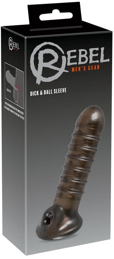 Penis Sleeve Met Ribbels - Zwart