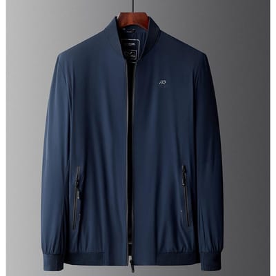 Veste de Protection Solaire Printemps et Été Veste Fine à Col Baseball pour Homme Veste Décontractée pour Homme d'Âge Moyen 4XL black
