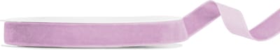 Fluwelen decolint lila, 15mm breed - rol 10 meter - velours lint - velvet lint