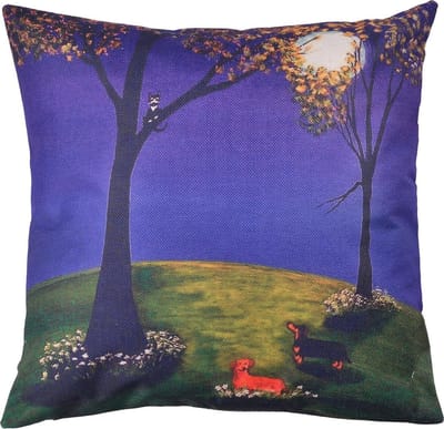 Clayre & Eef Kussenhoes 43x43 cm Blauw Groen Polyester
