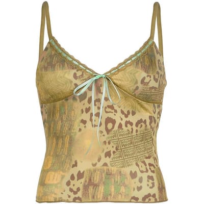 Amerikaanse Retro Hottie Slim Fit Dunne Bandjes Jarretel Kant Halter Vest Top Dames L groen