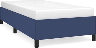 vidaXL - Bedframe - zonder - matras - 100x200 - cm - stof - blauw
