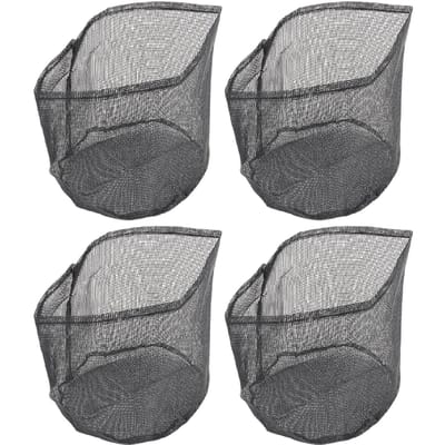 4 stuks Waterplas Plantzakken Herbruikbaar PVC Gaas Water Tuin Vijver Plant Pot Ademende Lelie Plantenpotten voor Vijver Moeras black