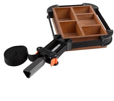 Cosensi- Hoeklastang met 4 Klemmen - Verstelbare Klem - Houtbewerkingsgereedschap - Nylon/ABS - Totale Lengte 4 m - Zwart