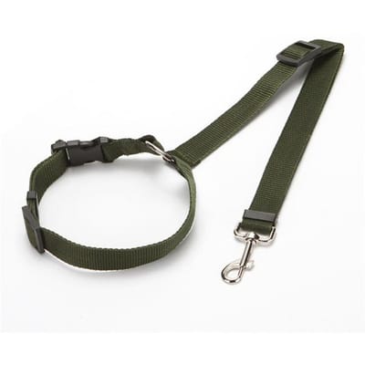 Solid Color Two-in-one Pet Car Seat Belt Nylon Lead Leash Backseat Safety Belt Adjustable Dogs Harness Collar Pet Accessories gray