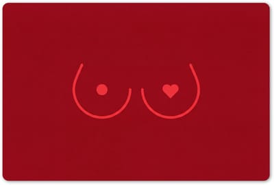 Placemats 45x30 cm - Placemat kunststof - 1 stuk - Minimalistisch - Lijnillustratie - Rood - Borden onderleggers - Decoratie voor op tafel - Keuken tafeldecoratie accessoires - Vinyl onderlegger - Tafelversiering