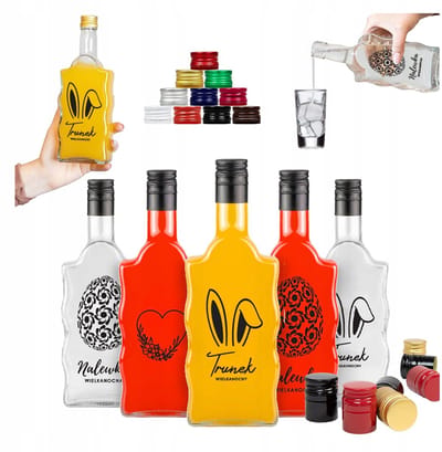 Bimberek - Flessen Fala 500ml - Glazen Flessen - Decoratief - Voor Pasen