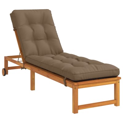 vidaXL - Ligstoel - Kussen - VIANEN - 100% - Polyester - Taupe - 200 - x - 55 - x - 8 - cm