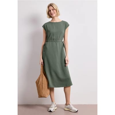 Midi-jurk met boothals