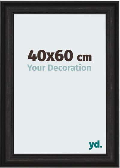 Your Decoration - Fotolijst 40x60 cm - MDF - Zwart Houtnerf - Lazio