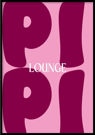 Poster Pipi roze - 50x70 cm - WC Poster - WALLLL - Exclusief lijst - Professioneel fotopapier