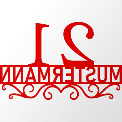 Deurplaat Aluminium Composiet - Naambord Huisnummer - Personaliseren Huis - Gepersonaliseerde Tekst - 90 cm - Rood