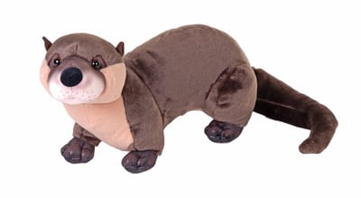 Wild Republic Rivierotter knuffel - bruin - 35 cm - waterdieren - pluche - Otter knuffeldieren