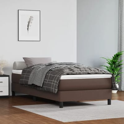 vidaXL - Pocketveringmatras - medium - 90x200x20 - cm - kunstleer - bruin