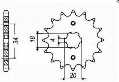 sifam versnellingsbak tandwiel voor daelim 125 vc s motor 1996 tot 1999 nieuw
