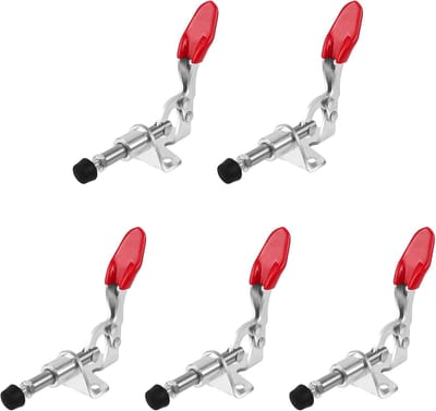 Solidchoice - verticale klemmen - snelspanner gereedschap - duurzaam en betrouwbaar - ijzer verzinkt - handgereedschap - 5 stuks - geschikt voor houtbe...
