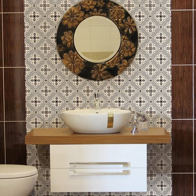Zelfklevende tegelmuurstickers voor keuken en badkamer - 30 Mayra Azulejo tegelstickers - 30 stickers 15x15cm