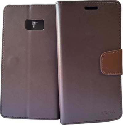 Portemonnee Book Case Hoesje Geschikt voor: Samsung Galaxy S6 Edge Plus - Bruin