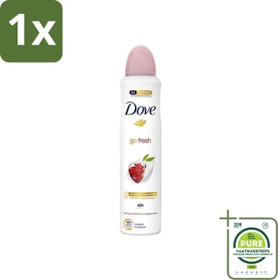 1 x Dove - Deodorant - Spray Go Fresh - Granaatappel - Fruitige geur - 250 ml - Dove Deodorant Spray - Granaatappel Citroenverbena - Fruitige Geur - Anti-Transpirant - Alcoholvrij