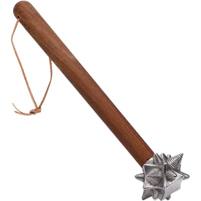 Spikey   Marteau à Manche en Bois Acier Inoxydable Multifonctionnel Forme Unique Ornement de Marteau Décoratif pour Voiture Maison Outils à Main brown