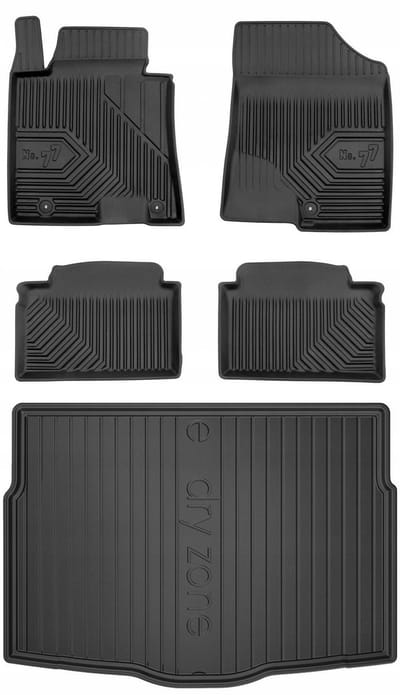 FROGUM PROLINE – Rubber vloermatten & kofferbakmat set – Perfecte pasvorm – Geurloos TPE – Hyundai i30 II Hatchback 2011-2017