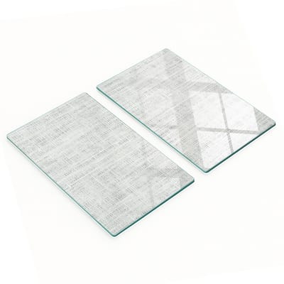 Multifunctionele decoratieve glazen keukenplanken, wit canvas, 2x30x52 cm