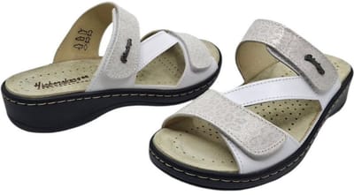 Hickersberger 2846 wit leopard | dames slipper steunzolen