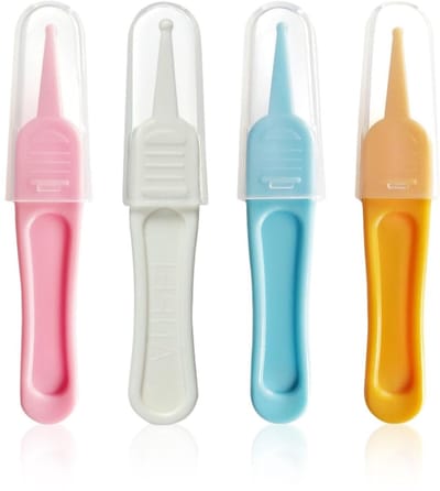 Store_7 - Babyneuspincet - Veiligheidspincet - Hygiënisch ontwerp - Roze, wit, blauw, geel - Neusreinigingspincet - Ideaal voor babyzorg - 4 stuks