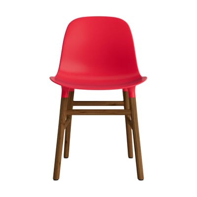 Normann Copenhagen Form stoel met houten frame - NormannCopenhagenFormBrightRed - notenhout