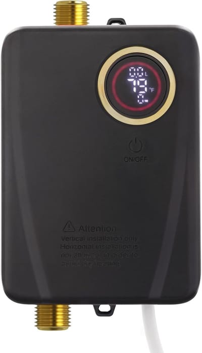 Doorstroomboiler - Mini Boiler - Direct Warm Water - Led Temperatuurweergave - 3500 Watt - Zwart