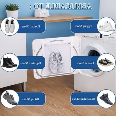 Set van 2 waszakken met rits voor schoenen en kleding, 40 x 40 cm, lichtgewicht en herbruikbaar, ideaal voor delicate was en sneakers