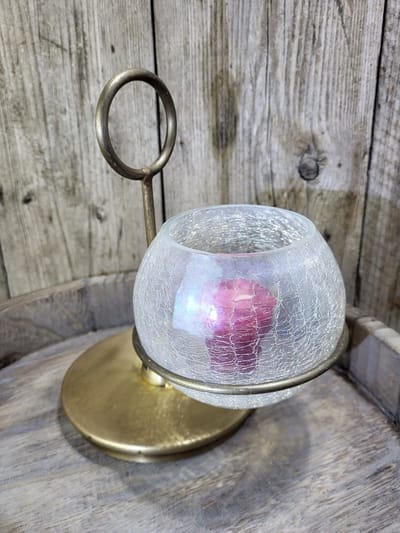 Theelichthouder Waxinelicht Landelijk Metaal met Glas voor Kaarsen