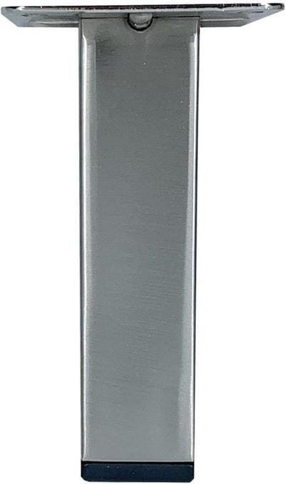 FLE - Stalen meubelpoot rvs look vierkant 2,5 bij 2,5 cm en hoogte 10 cm (koker 2,5 x 2,5 cm)