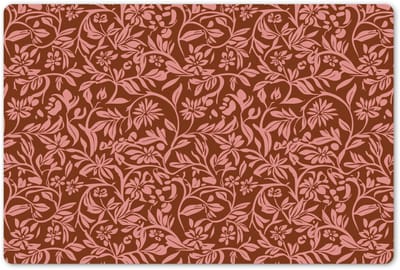 Placemats 45x30 cm - Placemat kunststof - 1 stuk - Bloemen - Print - Roze - Borden onderleggers - Decoratie voor op tafel - Keuken tafeldecoratie accessoires - Vinyl onderlegger - Tafelversiering