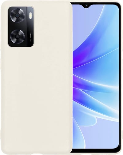 Hoesje - Geschikt voor OPPO A57s - Sterk & Shockproof - Siliconen Case - Hoes Cover - Telefoonhoes - Wit