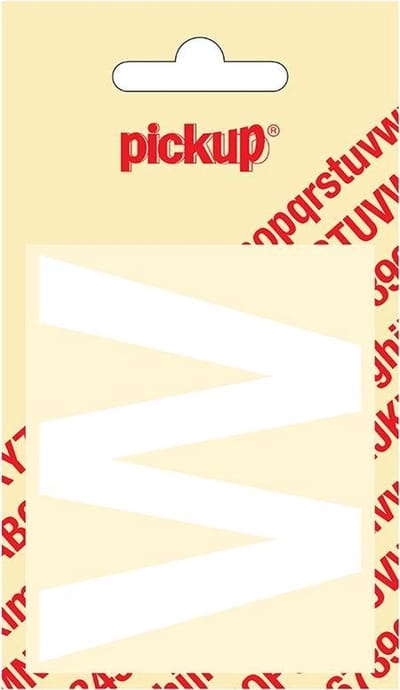 Pickup plakletter Helvetica 60 mm - wit W