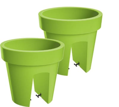Bloembak Balkonbak Lofly Railing 25x25x23cm LIME Prosperplast / 2 STUKS ! /