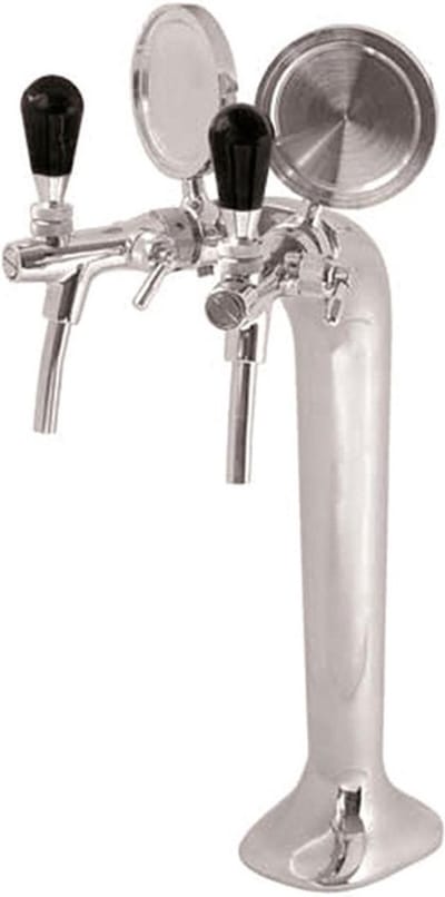 Complete Set - Tapzuil - Bierzuil - Beertower - chroom, met 2 tapkraan