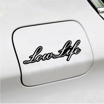 Bumpersticker - Low Life - 6,5 X 20 - Zwart