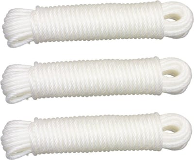AMIG paracord touw - 3x - 10 meter - D5mm - 110kg - PE/PVC - wit