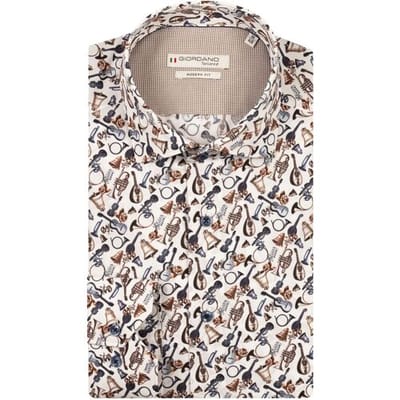 Giordano Overhemd Maggiore Luxury Musical Instruments Optical White-Multi / male