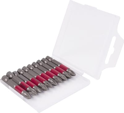 Hofftech Bitset - S2 Staal - PZ2 - 50 mm - 10 stuks - Anti-slip