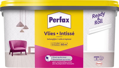 Perfax Ready&Roll Behanglijm 9 Kg | Vliesbehang Behangplaksel | Behanglijm Transparant | Alle ondergronden Behanglijm.