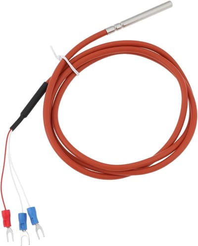 RTD Temperatuursensor - PT100 Sensor Sonde - Industriële Meting - Waterdichte Sonde - 5x50mm 1m - Rood