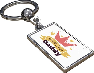 First Class Daddy - Sleutelhanger - Cadeau - Verjaardag - Kerst - Kado - Valentijn - Vaderdag - Vaderdag cadeautje - Vaderdag cadeau voor papa