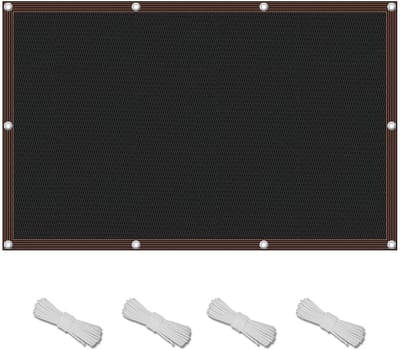 Dailygoods- Schaduwdoek UV-bestendig - Schaduwnet - Zwart - 2x2 m - Ademend - Voor terrasoverkapping