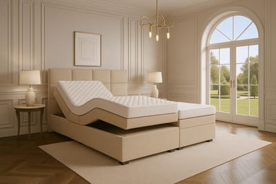 Boxspring Modena Elektrisch verstelbaar 140x200 cm Beige